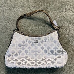 Coach 17689 Madison OP Art Sateen Maggie Shoulder Bag Limited Monogram
